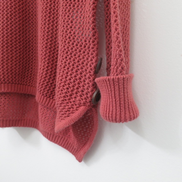 Mesh Crochet Open Knit Tunic Sweater in Soft Cherry Size 8 10 S/M Simply Noelle - Picture 3 of 7